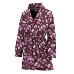 Watercolor Sweet Pea Pattern Print Women's Bathrobe