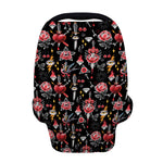 Watercolor Tattoo Print Baby Seat Cover