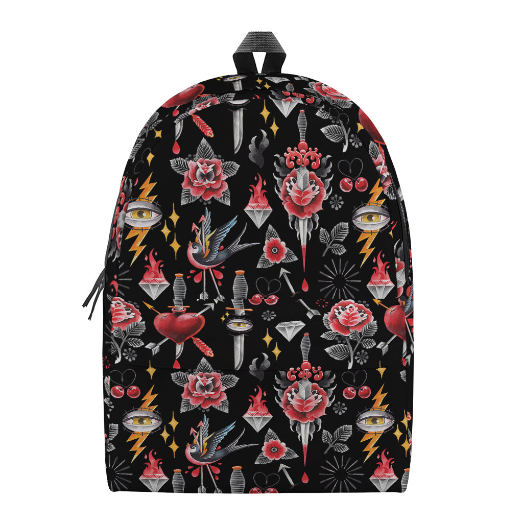 Watercolor Tattoo Print Backpack