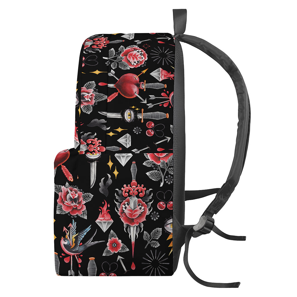 Watercolor Tattoo Print Backpack