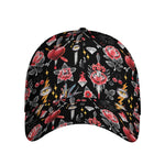 Watercolor Tattoo Print Baseball Cap