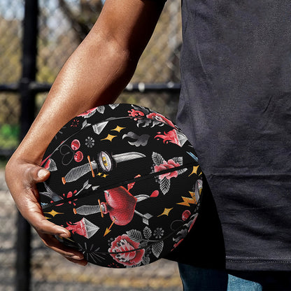 Watercolor Tattoo Print Basketball