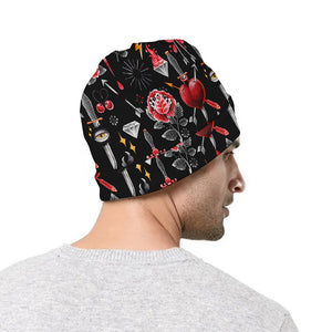 Watercolor Tattoo Print Beanie