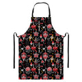 Watercolor Tattoo Print Bib Apron With Pocket
