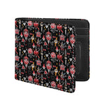 Watercolor Tattoo Print Bifold Wallet