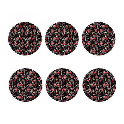 Watercolor Tattoo Print Coaster Set