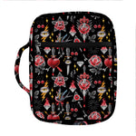Watercolor Tattoo Print Front Pocket Bible Bag