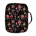 Watercolor Tattoo Print Front Pocket Bible Bag