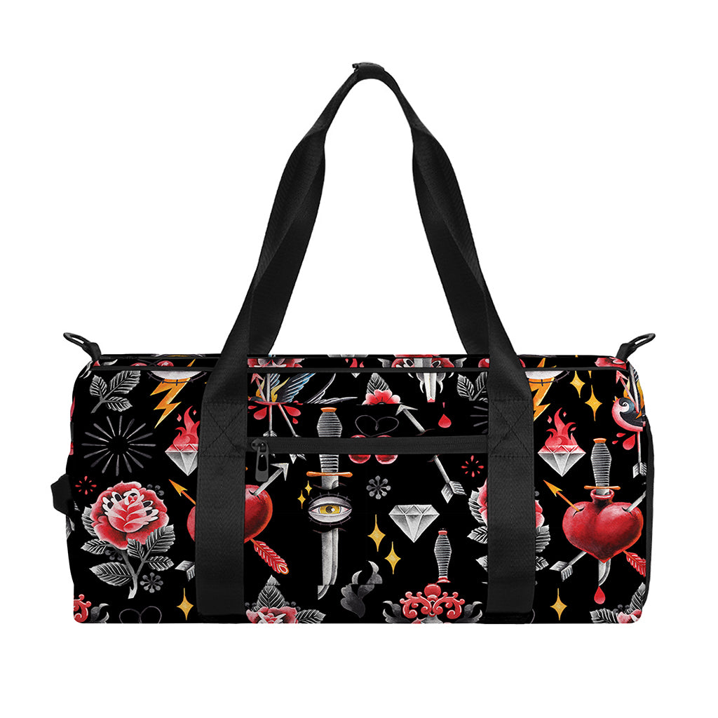 Watercolor Tattoo Print Gym Bag