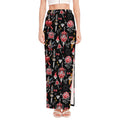 Watercolor Tattoo Print High Slit Maxi Skirt