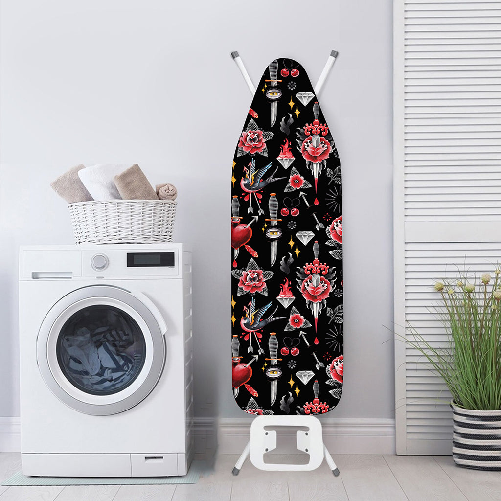 Watercolor Tattoo Print Ironing Board Cover