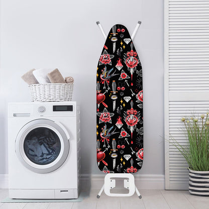 Watercolor Tattoo Print Ironing Board Cover