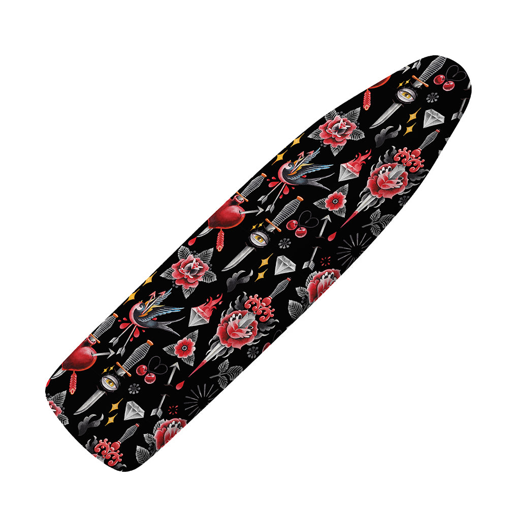 Watercolor Tattoo Print Ironing Board Cover
