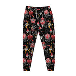 Watercolor Tattoo Print Jogger Pants