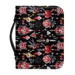 Watercolor Tattoo Print Leather Bible Cover