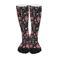 Watercolor Tattoo Print Long Socks