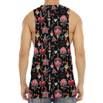 Watercolor Tattoo Print Men's Muscle Tank Top