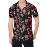 Watercolor Tattoo Print Men's Shirt
