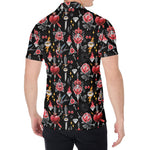 Watercolor Tattoo Print Men's Shirt