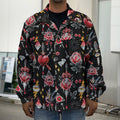 Watercolor Tattoo Print Men's Shirt Jacket