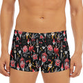 Watercolor Tattoo Print Men's Short Boxer Briefs