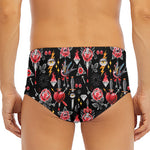 Watercolor Tattoo Print Men's Triangle Swim Briefs