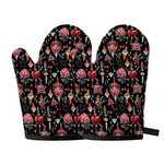 Watercolor Tattoo Print Oven Mitts