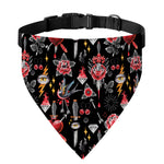Watercolor Tattoo Print Over The Collar Dog Bandana