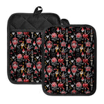 Watercolor Tattoo Print Pot Holders With Pocket