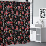 Watercolor Tattoo Print Premium Shower Curtain