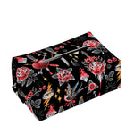 Watercolor Tattoo Print Rectangle Tissue Box Cover