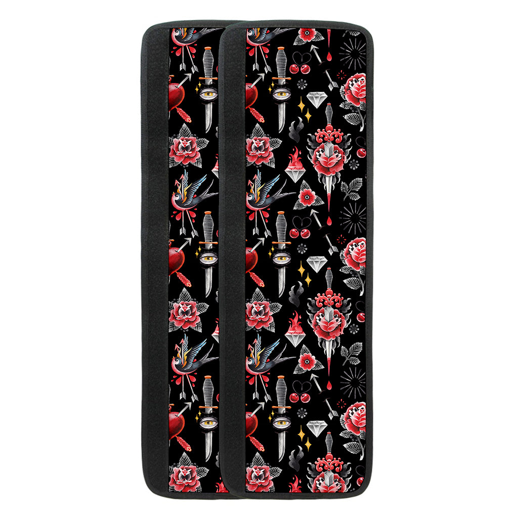 Watercolor Tattoo Print Refrigerator Handle Covers