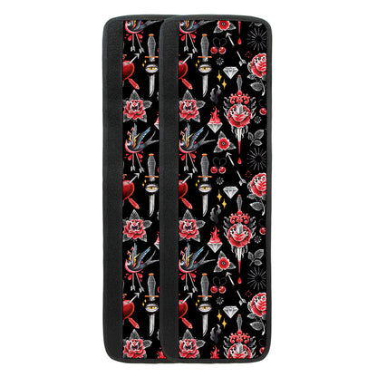 Watercolor Tattoo Print Refrigerator Handle Covers