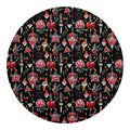 Watercolor Tattoo Print Round Blanket
