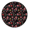 Watercolor Tattoo Print Round Floor Mat