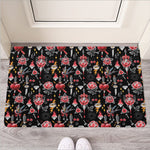 Watercolor Tattoo Print Rubber Doormat