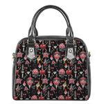 Watercolor Tattoo Print Shoulder Handbag