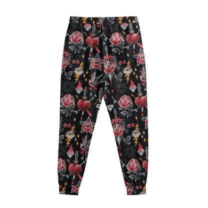 Watercolor Tattoo Print Sweatpants
