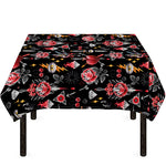 Watercolor Tattoo Print Tablecloth