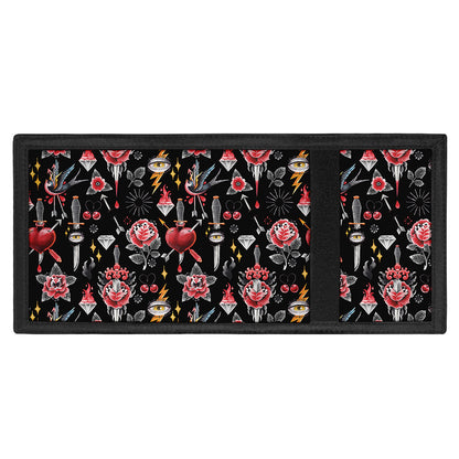 Watercolor Tattoo Print Trifold Wallet