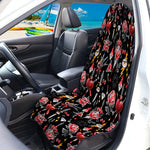 Watercolor Tattoo Print Waterproof Car Seat Cover
