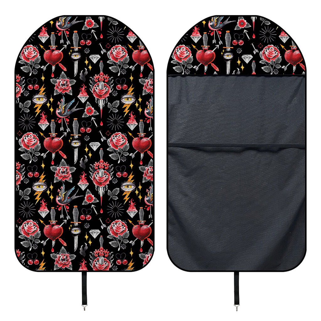 Watercolor Tattoo Print Waterproof Car Seat Cover