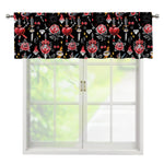 Watercolor Tattoo Print Window Valance