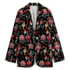 Watercolor Tattoo Print Women's Blazer