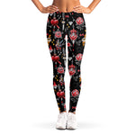 Watercolor Tattoo Print Women's Leggings