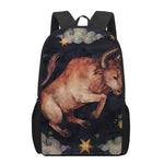 Watercolor Taurus Zodiac Sign Print 17 Inch Backpack