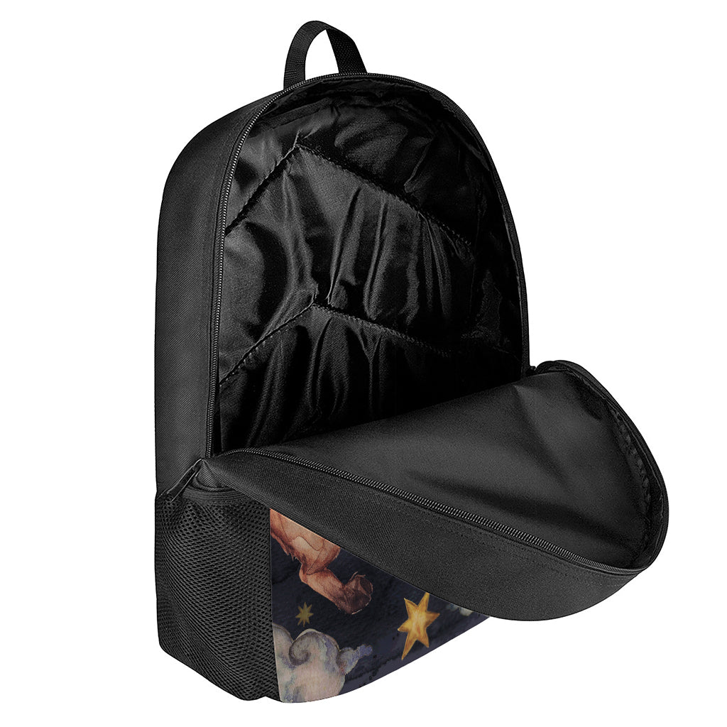Watercolor Taurus Zodiac Sign Print 17 Inch Backpack