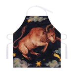 Watercolor Taurus Zodiac Sign Print Adjustable Apron