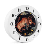 Watercolor Taurus Zodiac Sign Print Alarm Clock