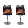 Watercolor Taurus Zodiac Sign Print Bar Stool Covers